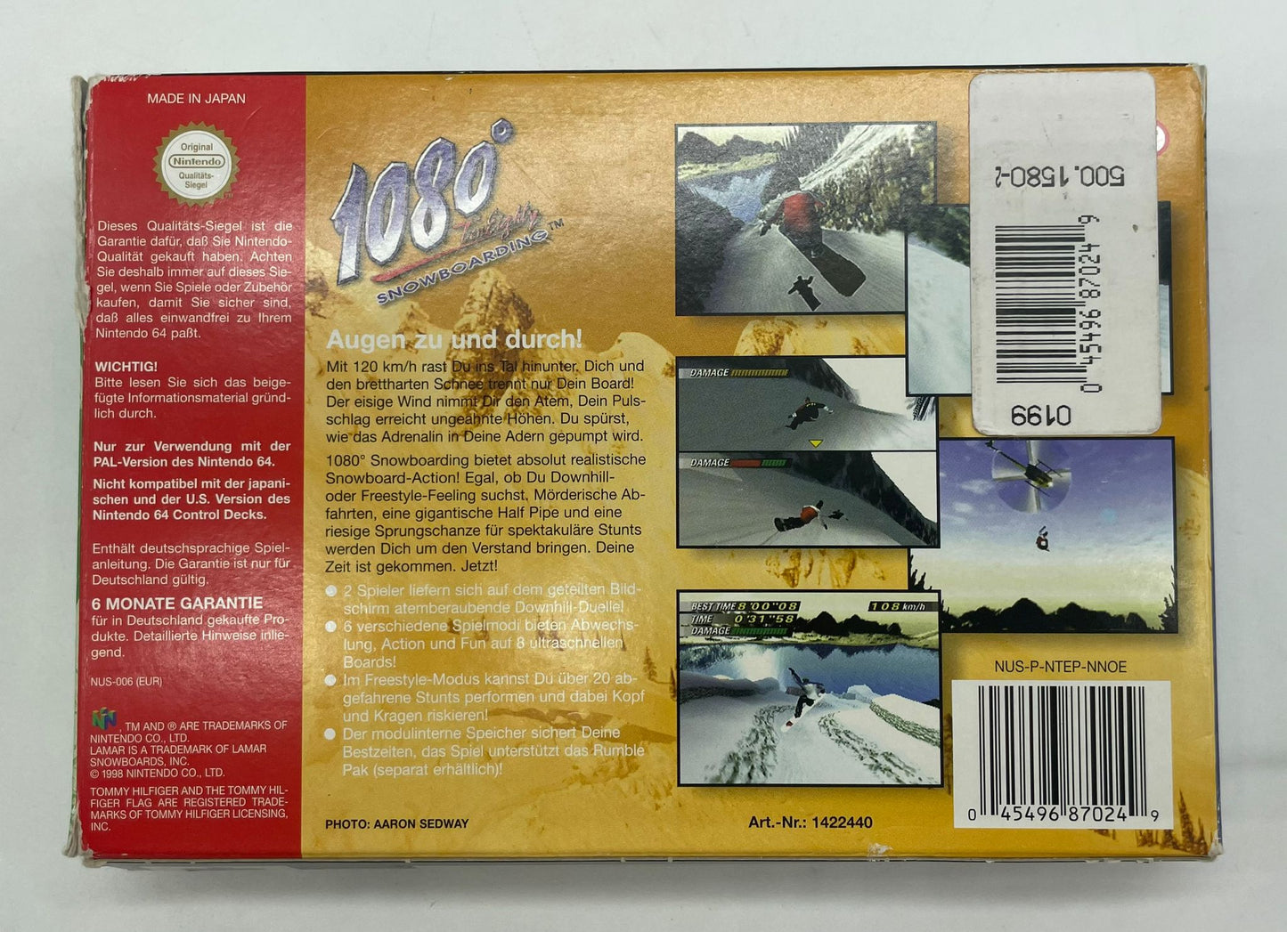 1080° Ten Eighty Snowboarding OVP