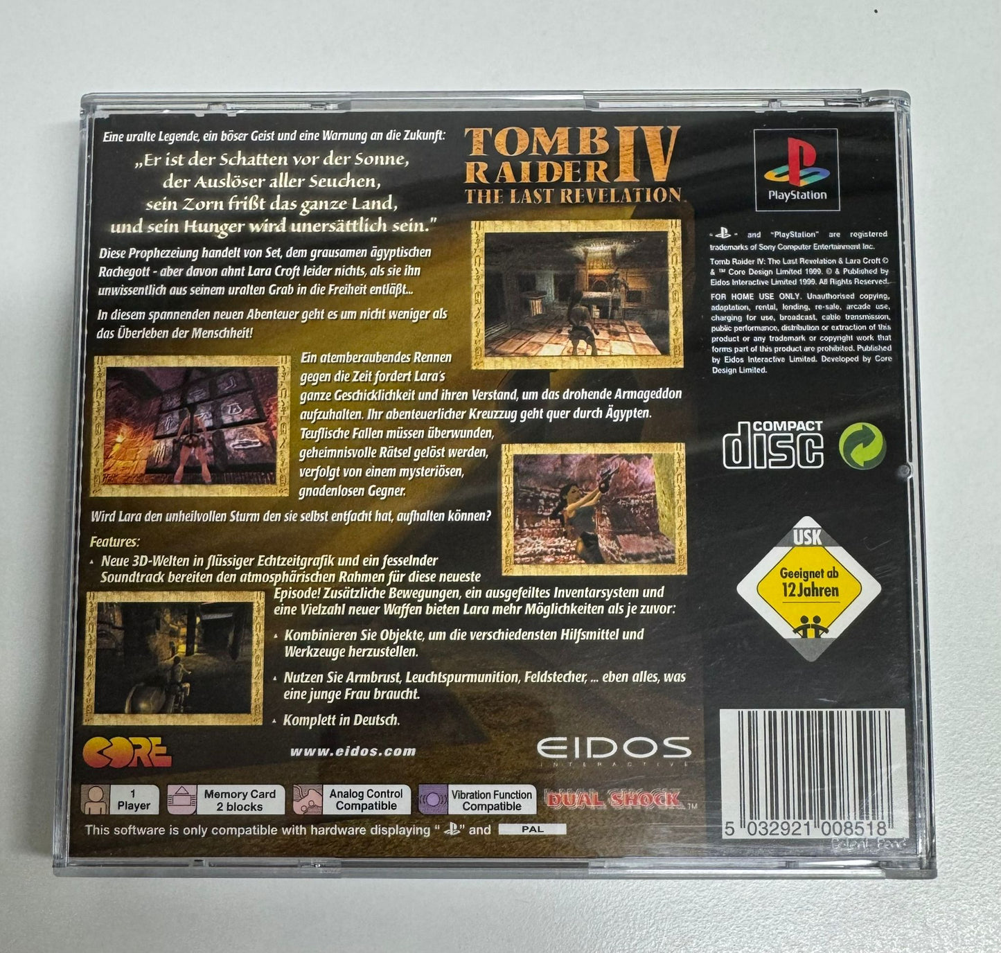 Tomb Raider IV: The Last Revelation OVP PS1