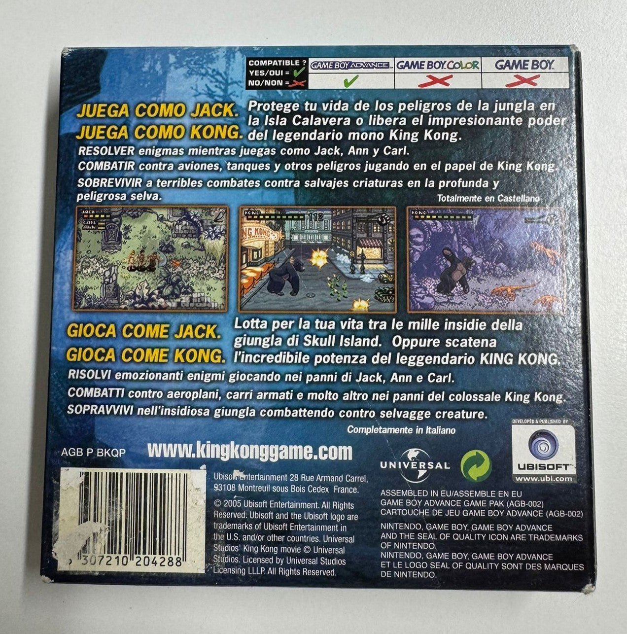 King Kong: The Official Game of the Movie GBA OVP