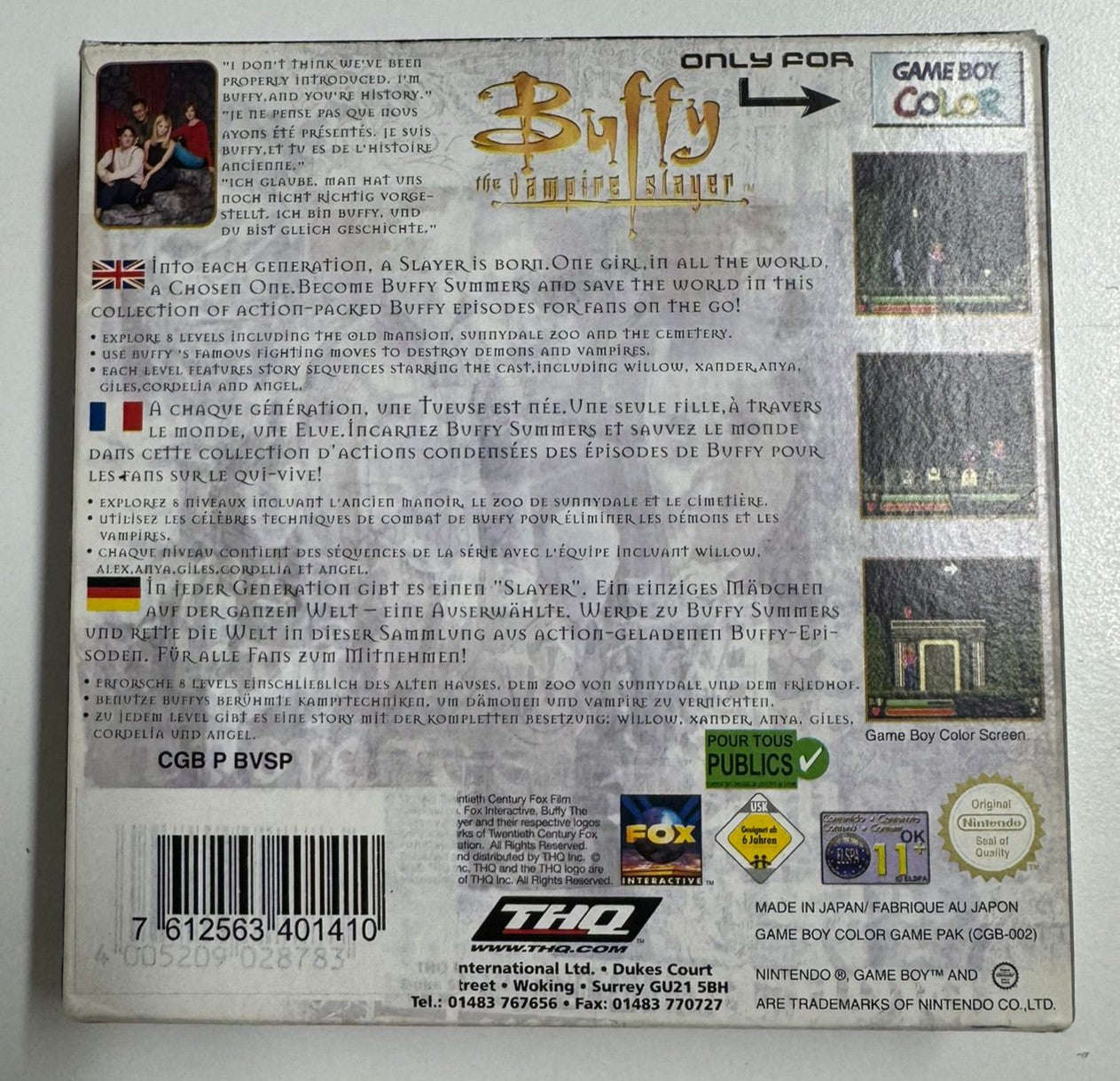 Buffy the Vampire Slayer - Game Boy Color OVP