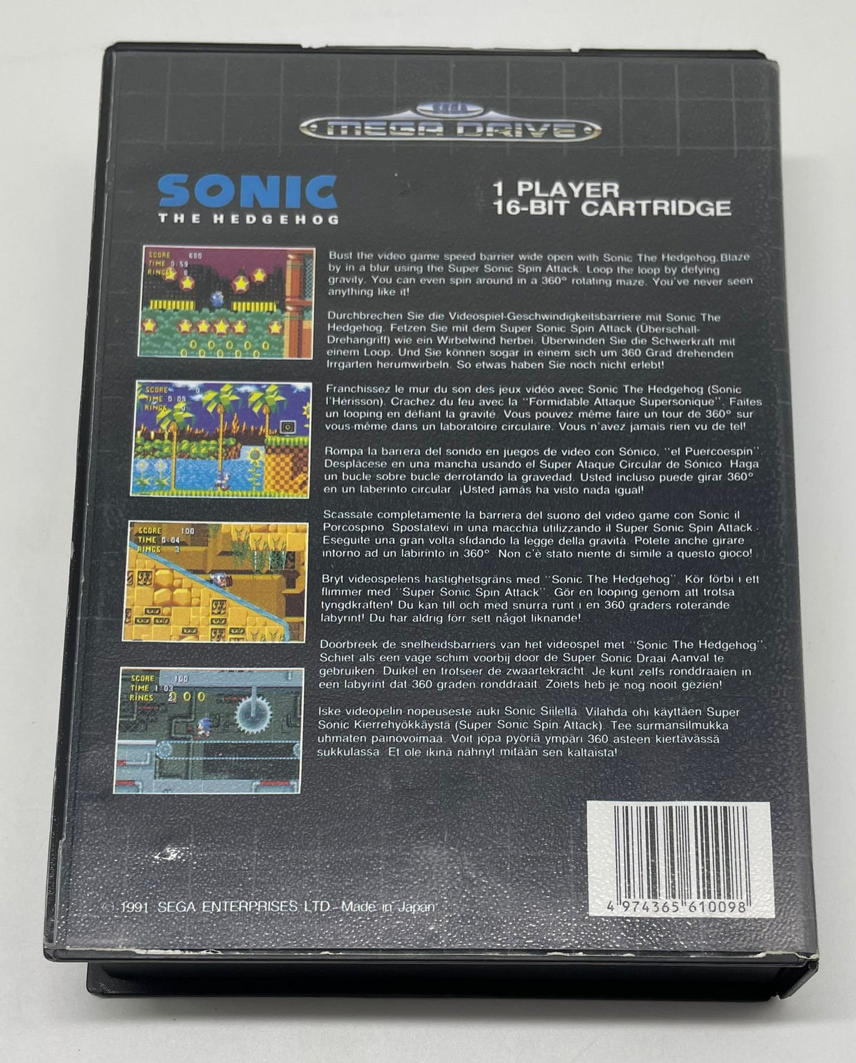 Sonic The Hedgehog für Sega Mega Drive (Japan-Version) mit OVP – Bild 2
