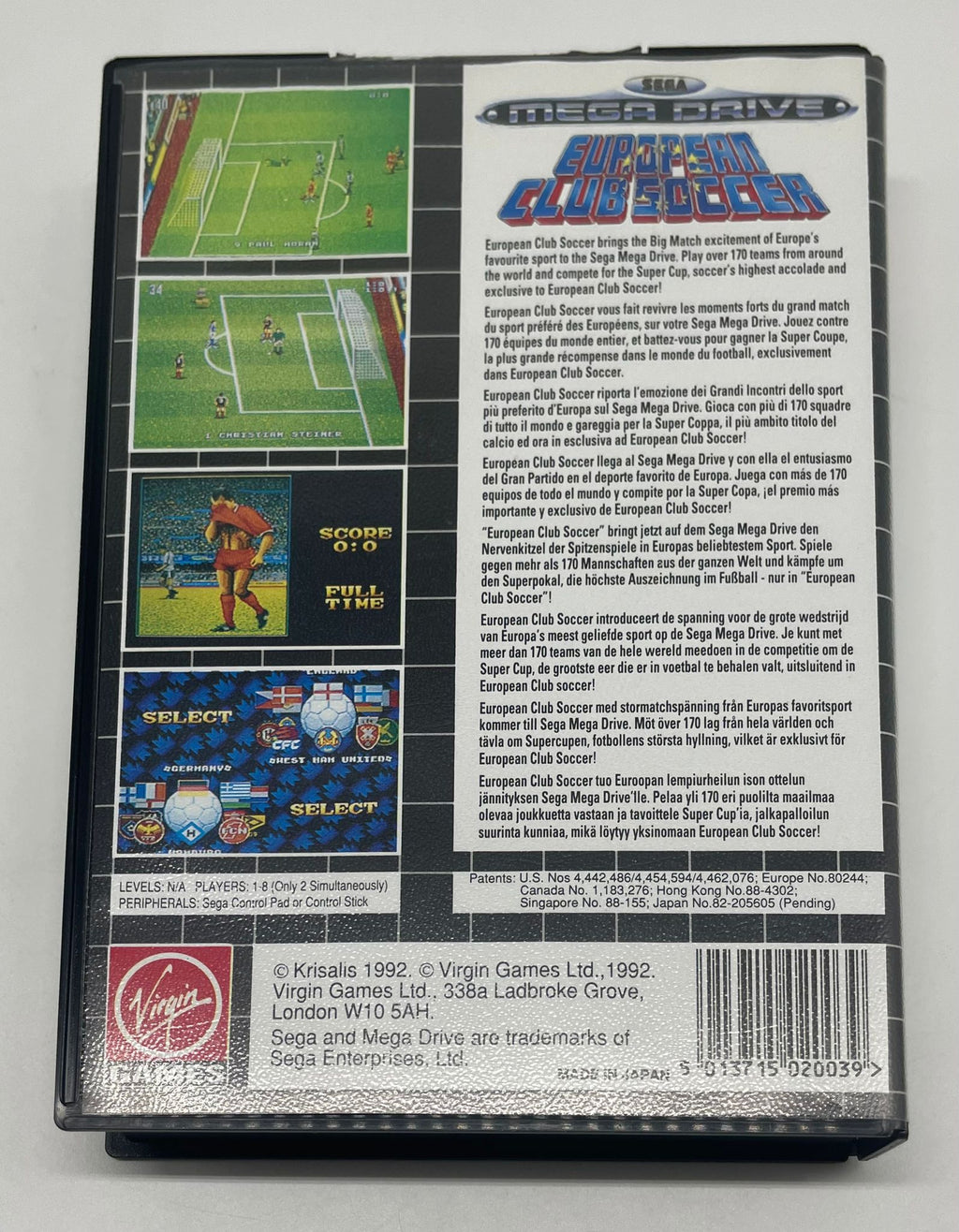 European Club Soccer für Sega Mega Drive mit OVP – Bild 2