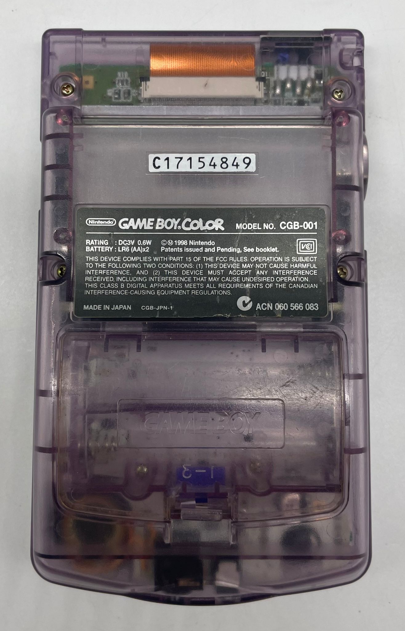 Game Boy Color Lila Clear Konsole