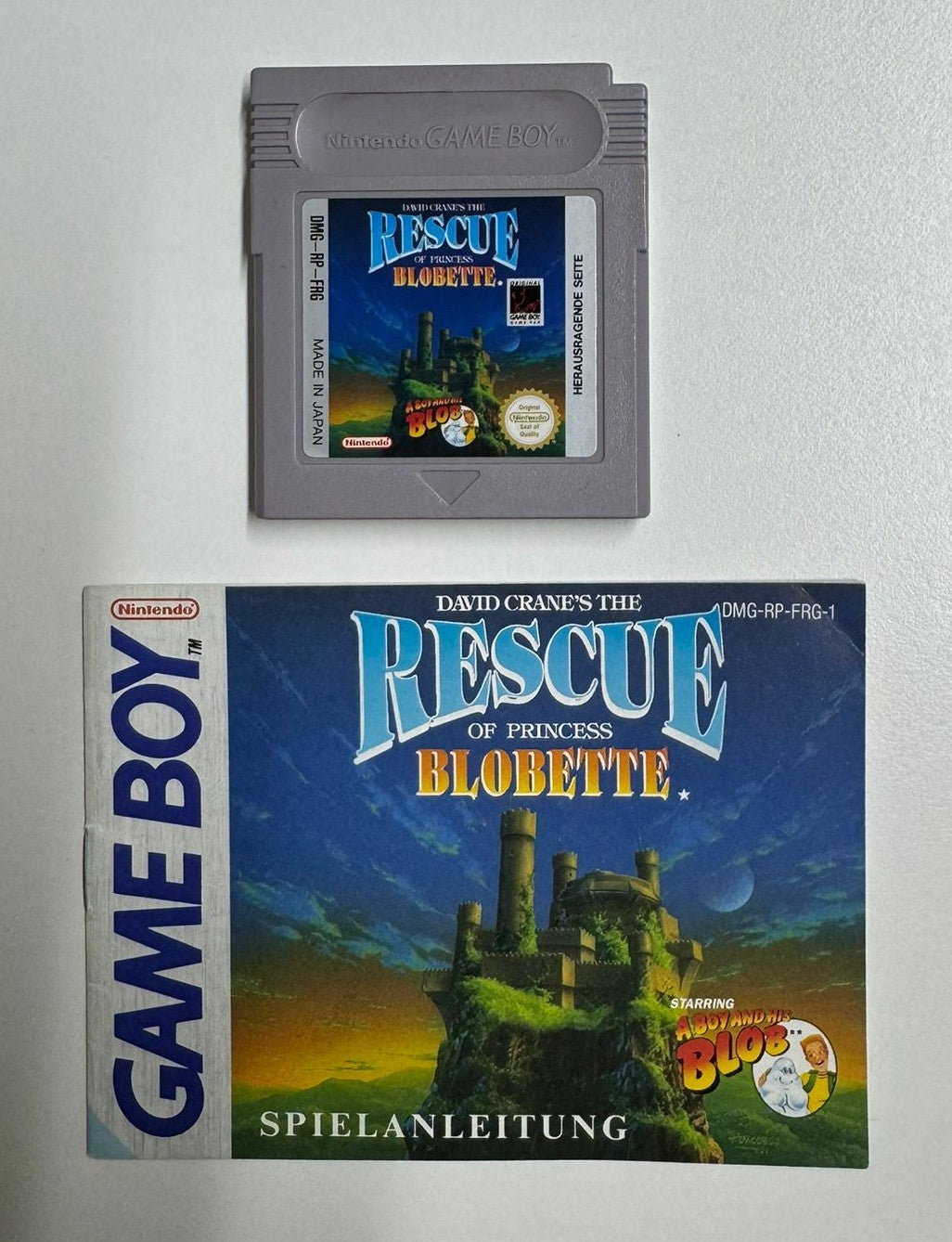 David Crane's The Rescue of Princess Blobette für Nintendo Game Boy mit Anleitung