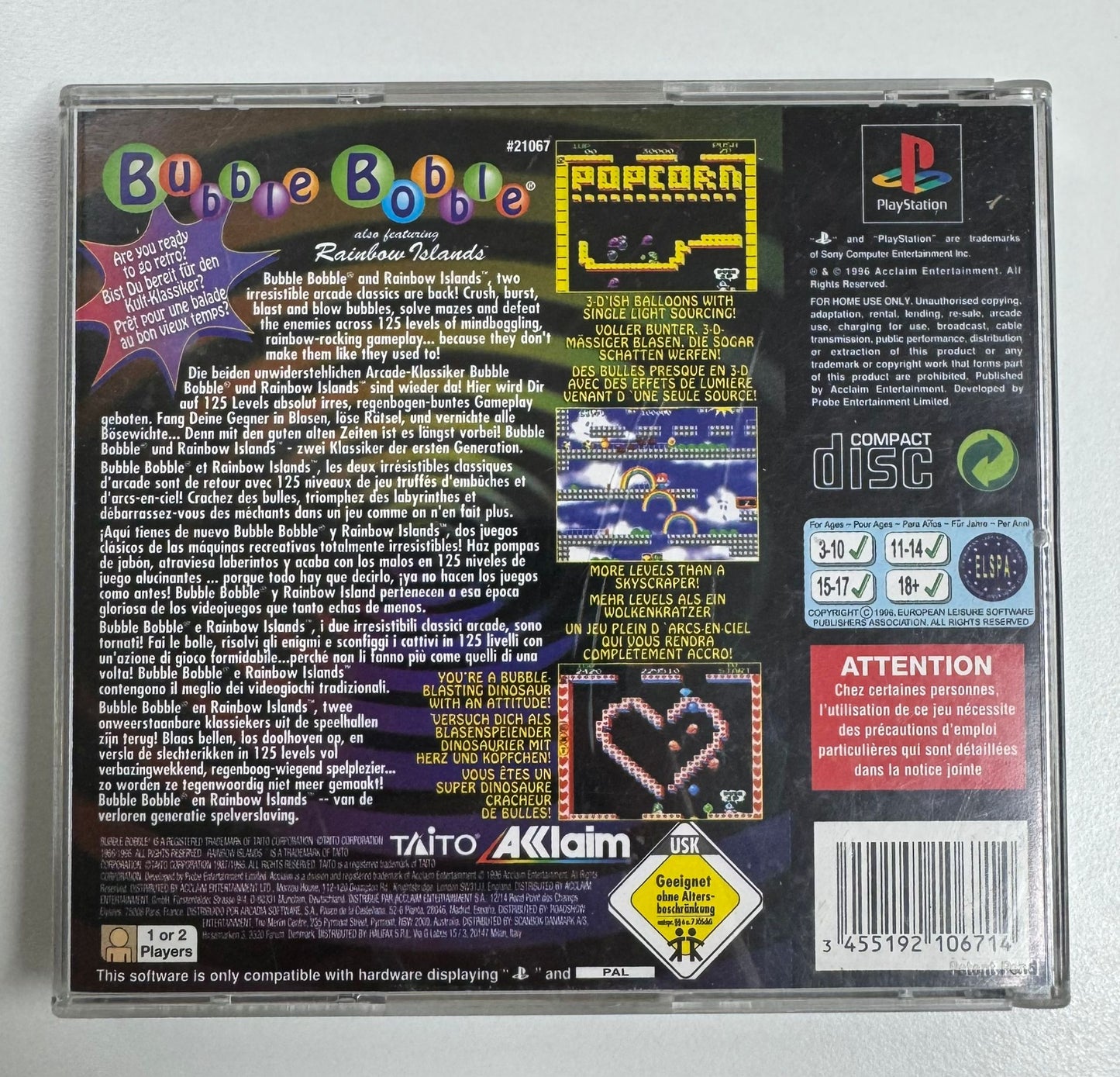 Bubble Bobble also featuring: Rainbow Islands OVP