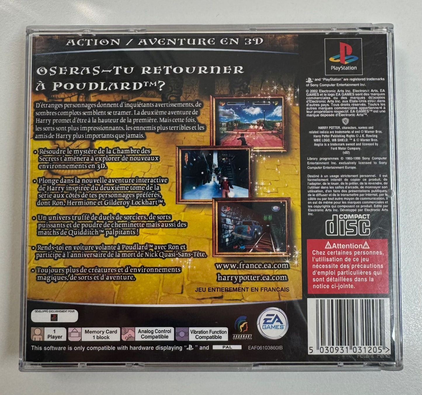 Harry Potter et la Chambre des secrets PS1 OVP