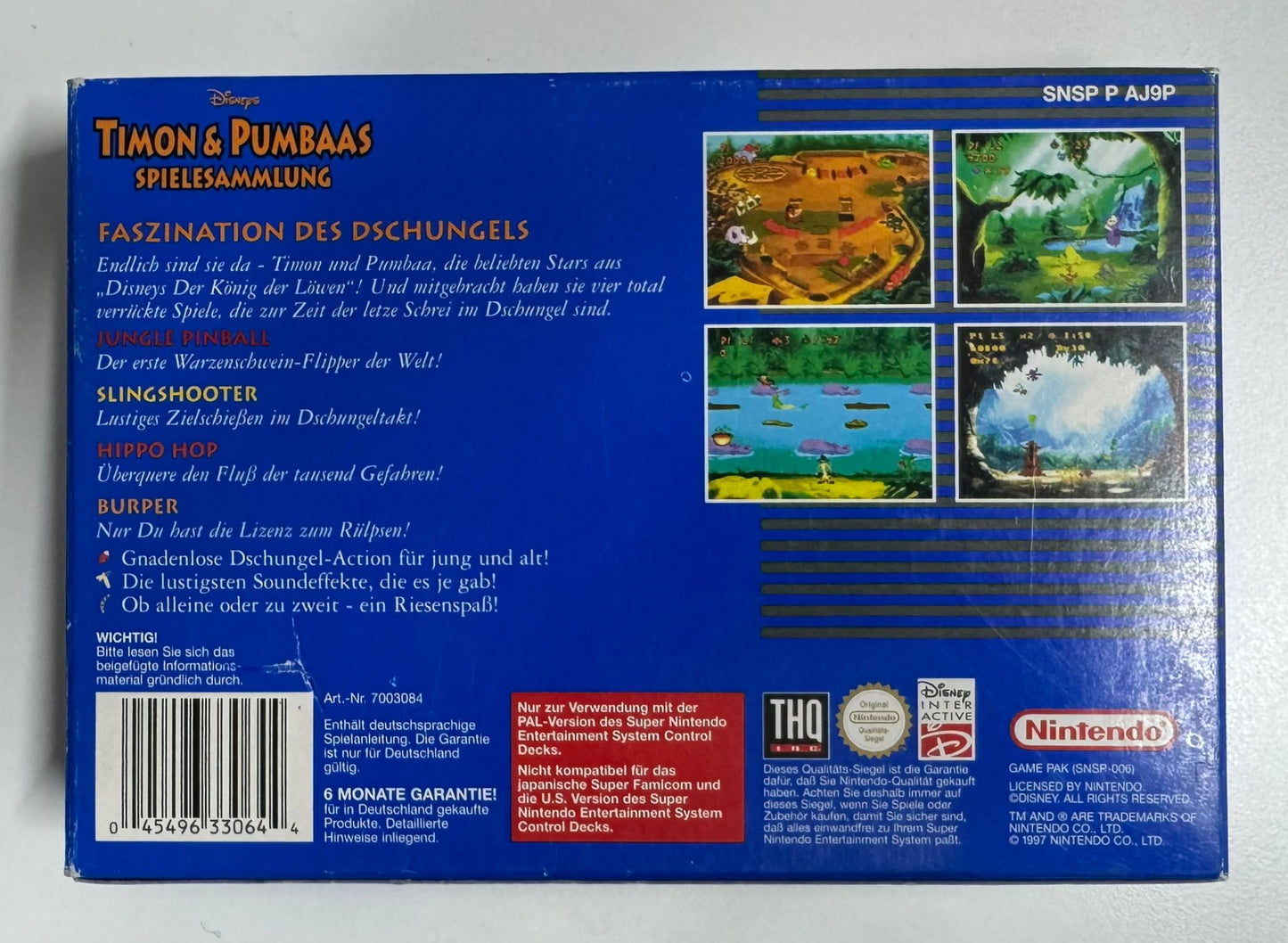 Disney's Timon & Pumbaa's Jungle Games OVP SNES