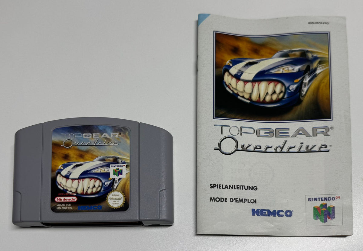 Top Gear Overdrive für Nintendo 64 mit Anleitung