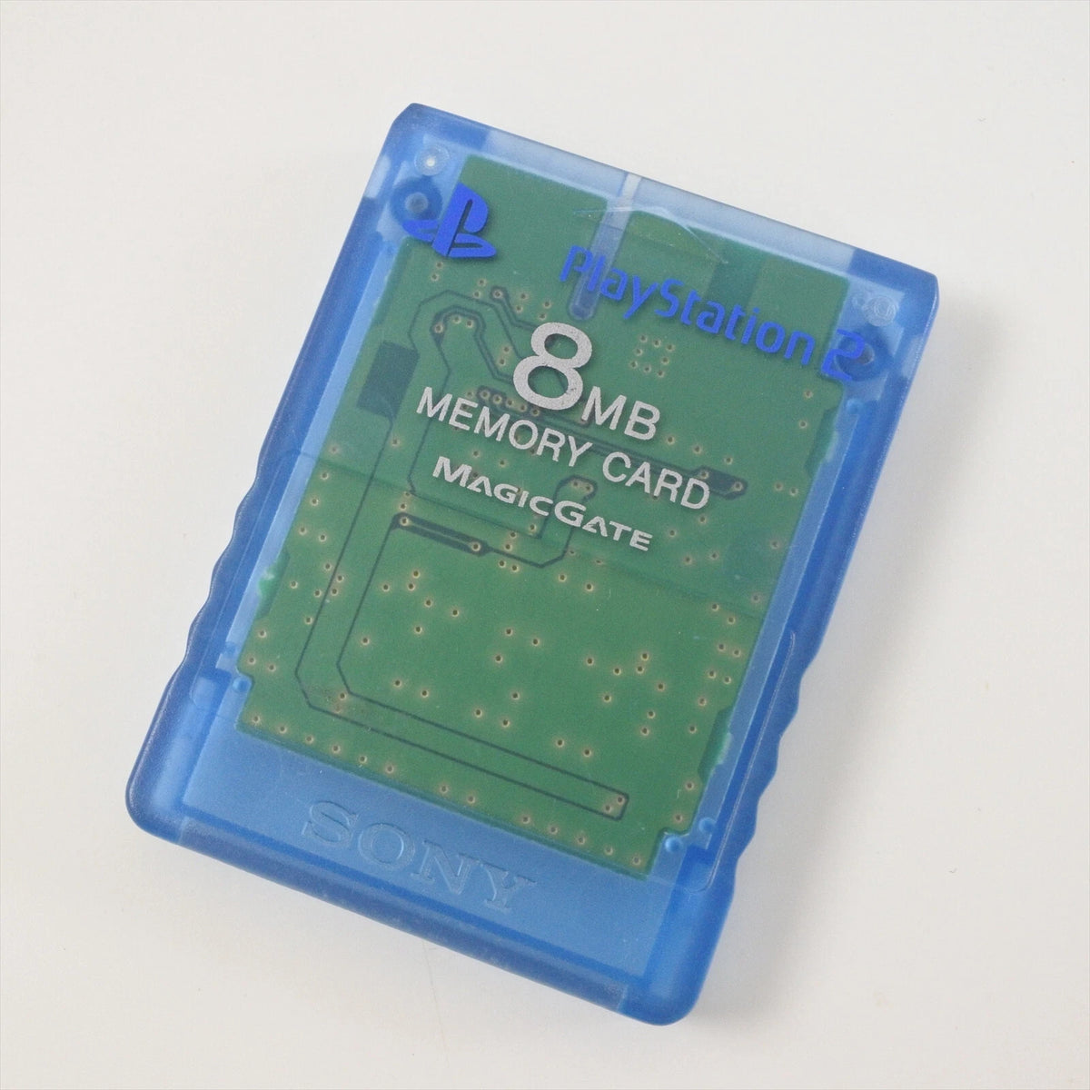 Playstation 2 Memory Card blau Transparent