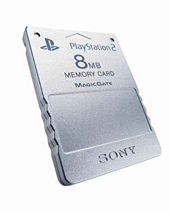 Playstation 2 Memory Card satin silver