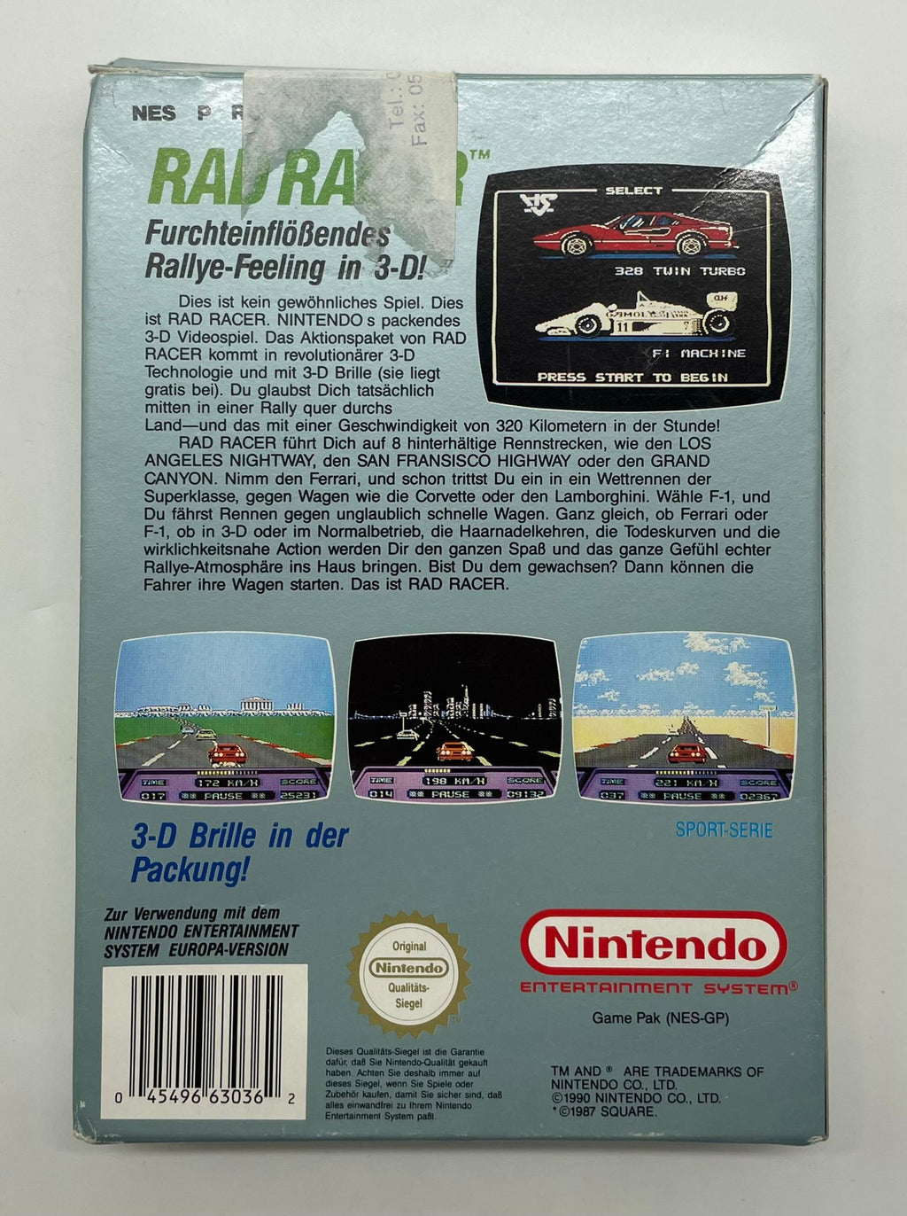 RAD RACER für Nintendo NES mit OVP – Bild 3