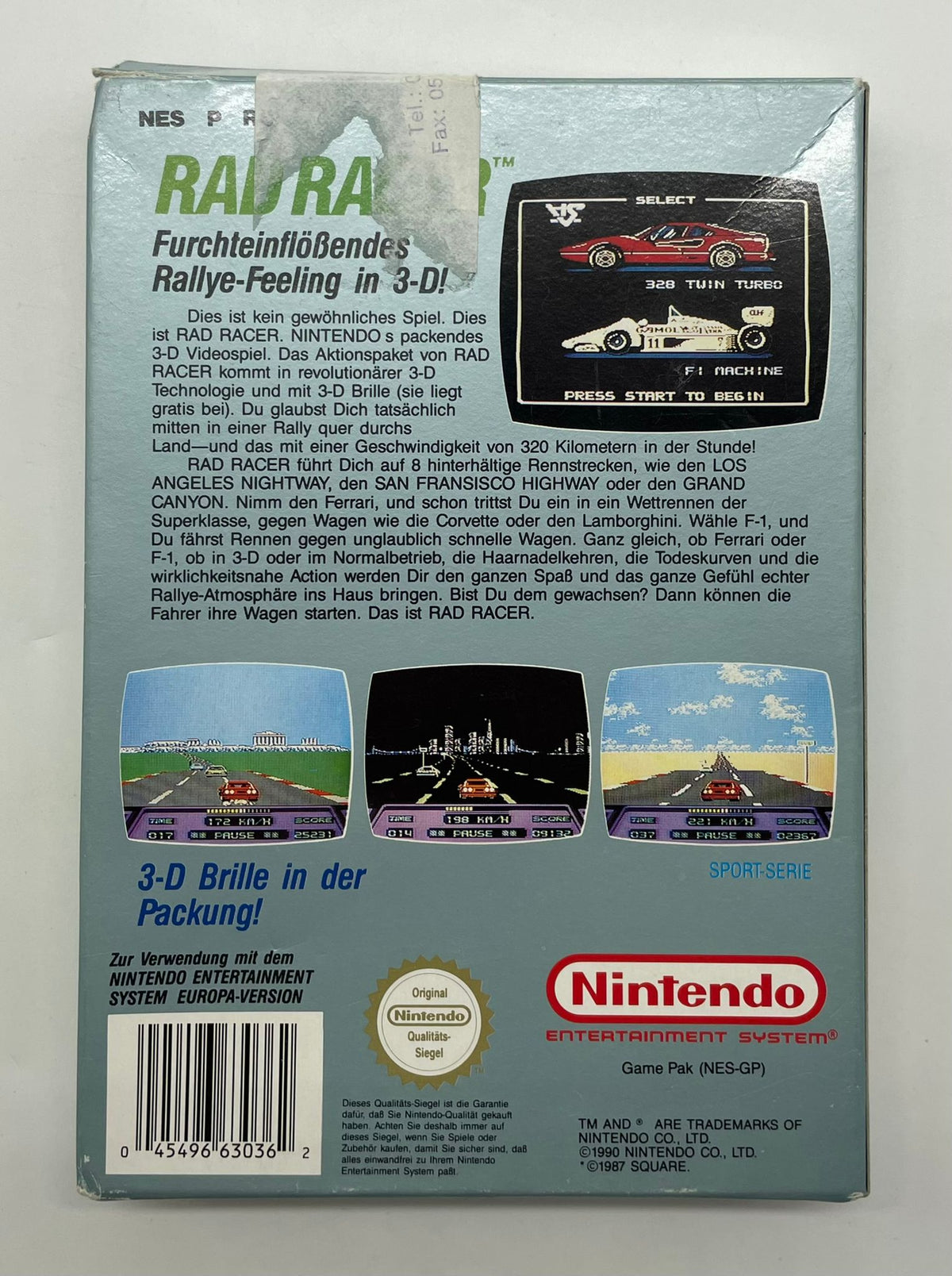 RAD RACER für Nintendo NES mit OVP – Bild 3