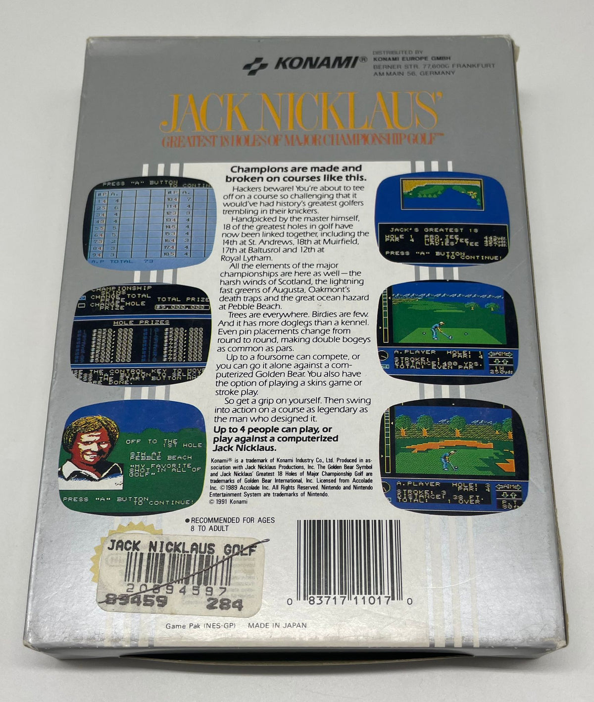 Jack Nicklaus' Greatest 18 Holes of Major Championship Golf für Nintendo NES mit OVP – Bild 3