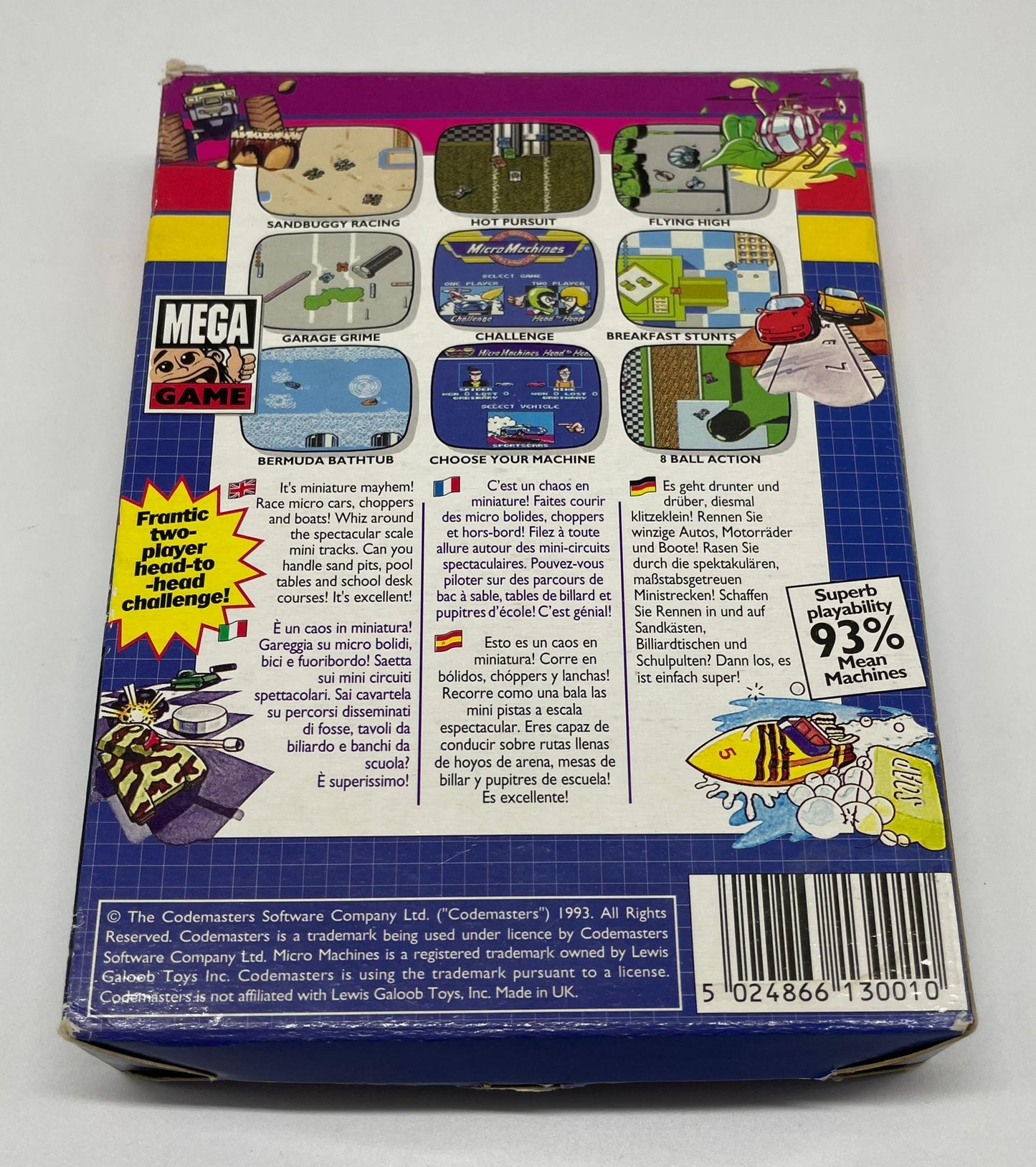Micro Machines - NES / Codemasters OVP