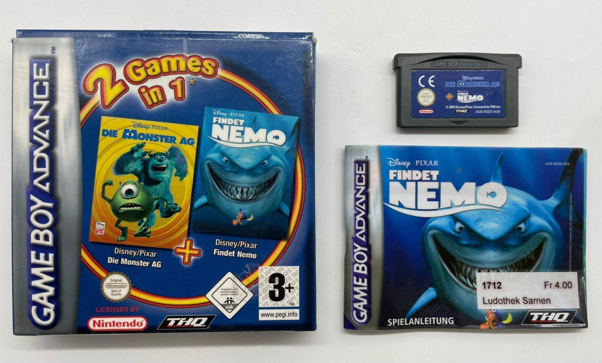 Monster AG + Findet Nemo für Game Boy Advance mit OVP